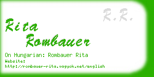 rita rombauer business card